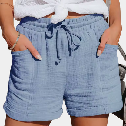 Riley | Elegant Drawstring Cuffed Casual Shorts