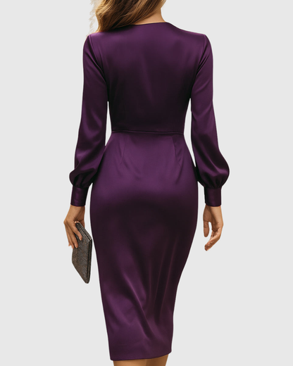 Victoria | Elegant Wrap Midi Dress