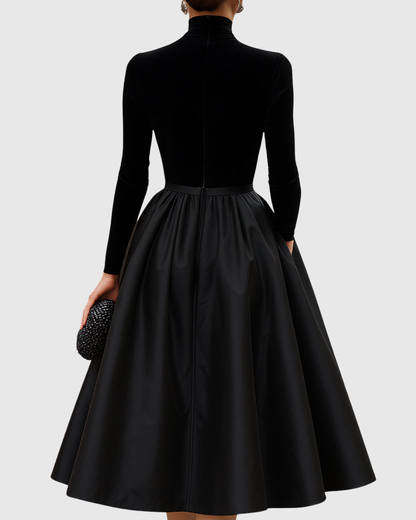 Violet | Elegant Velvet Midi Dress