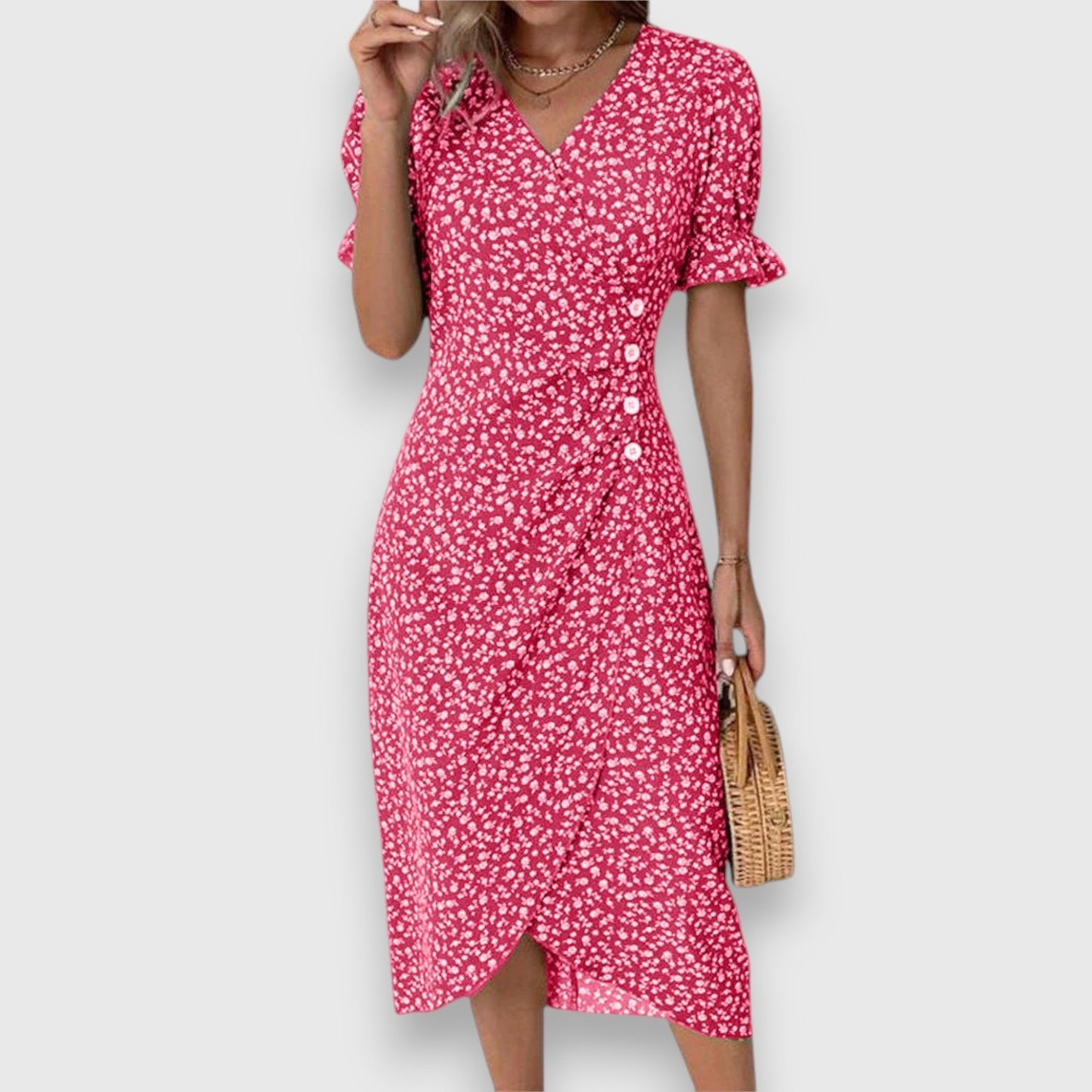 Lily | Ditsy Floral Midi Dress