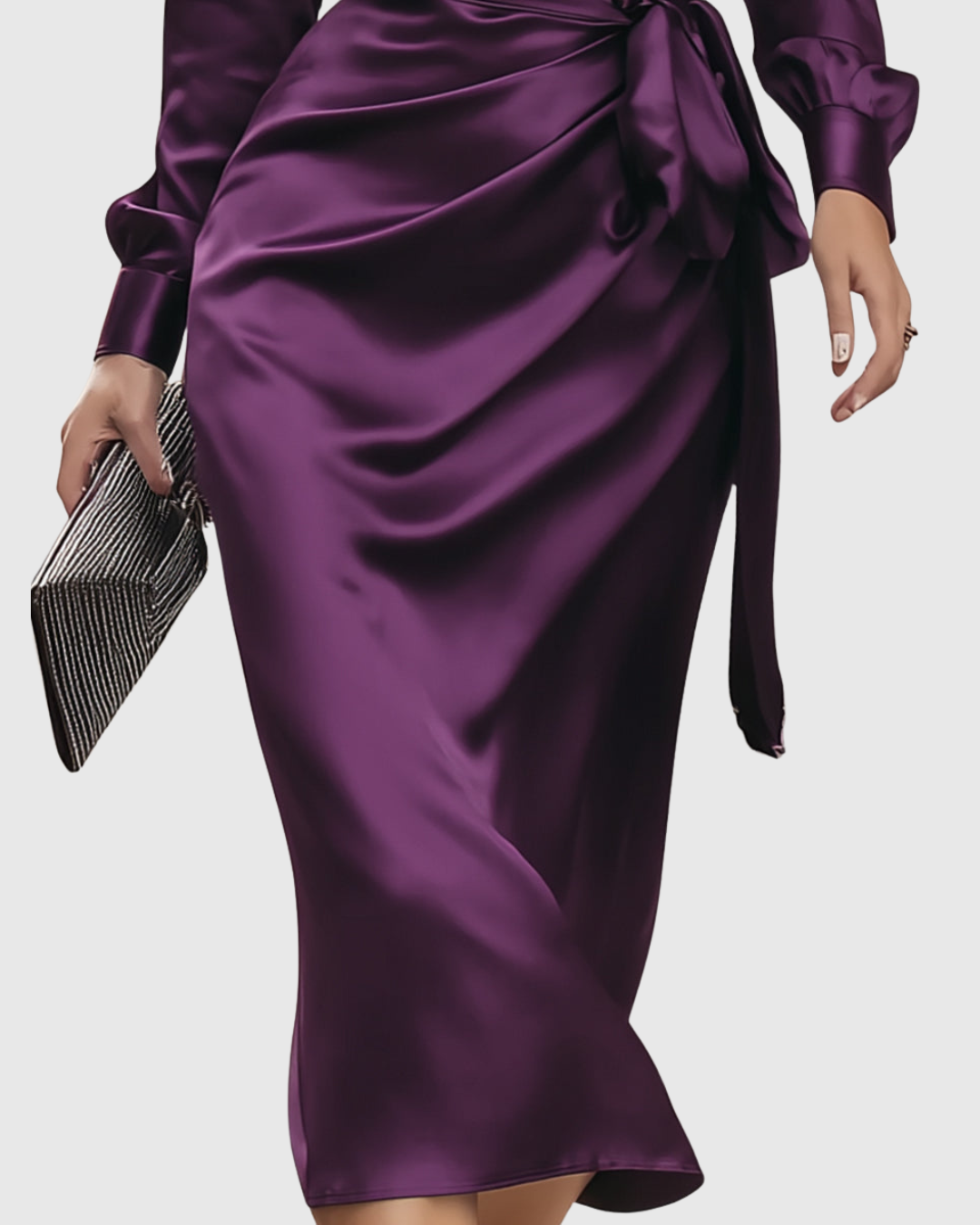 Victoria | Elegant Wrap Midi Dress