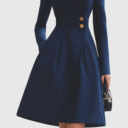 Scarlett | Tailored A-Line Coat Midi Dress