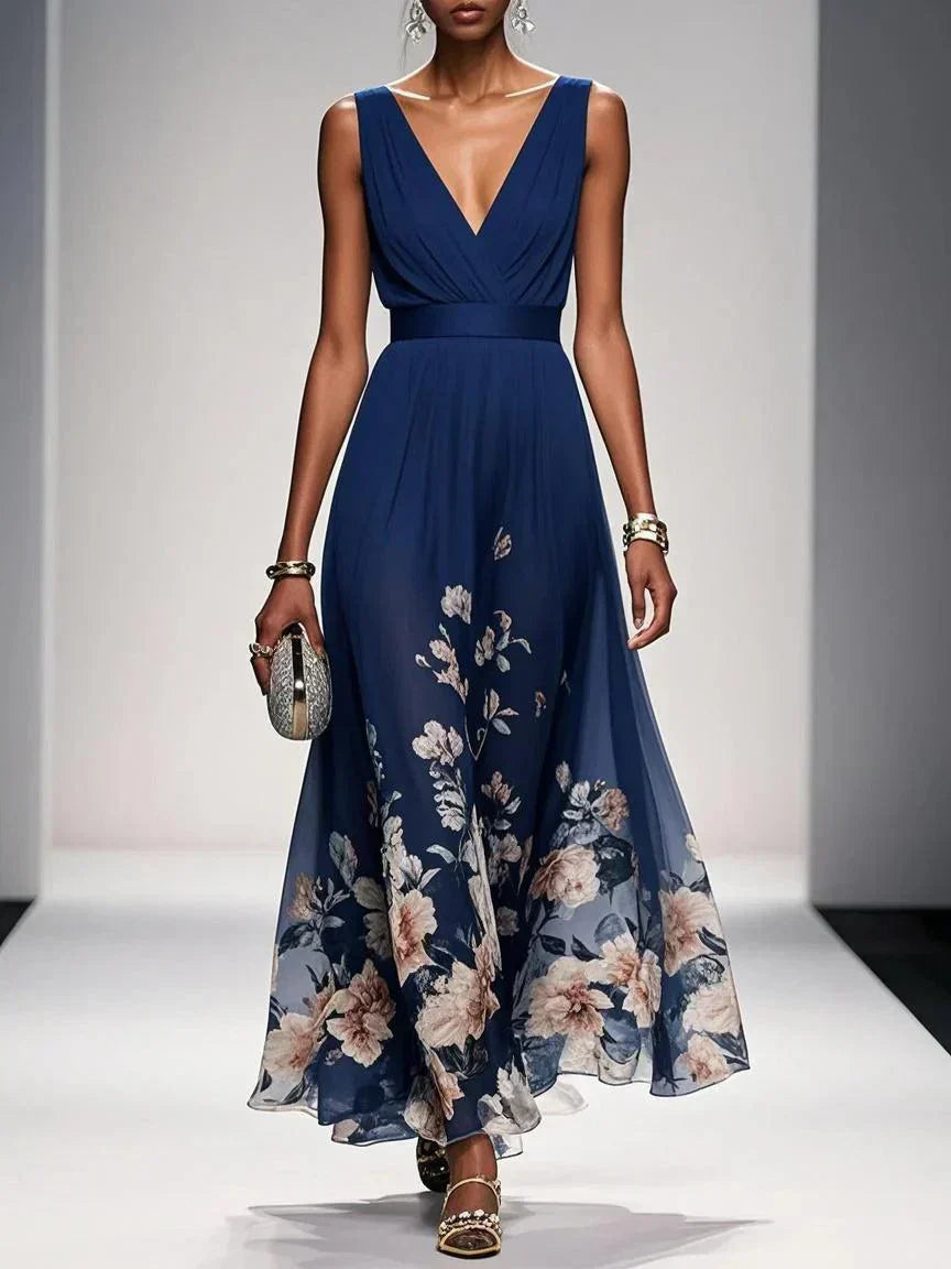 Lexi | Printed V Neck Wedding Guest Dress for Women
