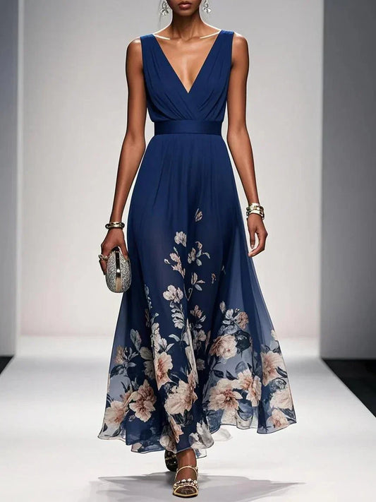 Lexi | Printed V Neck Wedding Guest Dress for Women