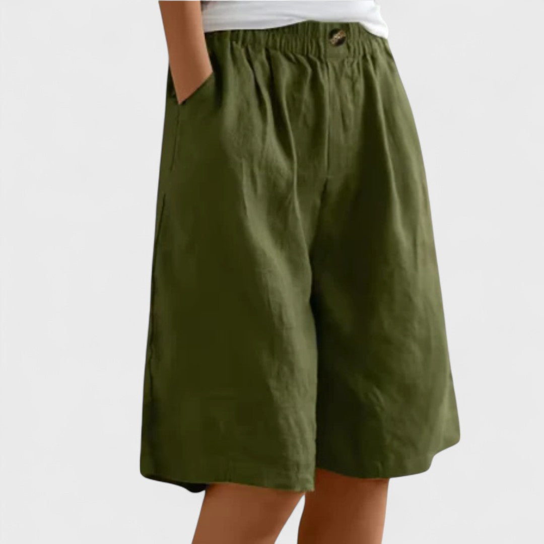 Nora | Comfortable Wide-Leg Bermuda Shorts