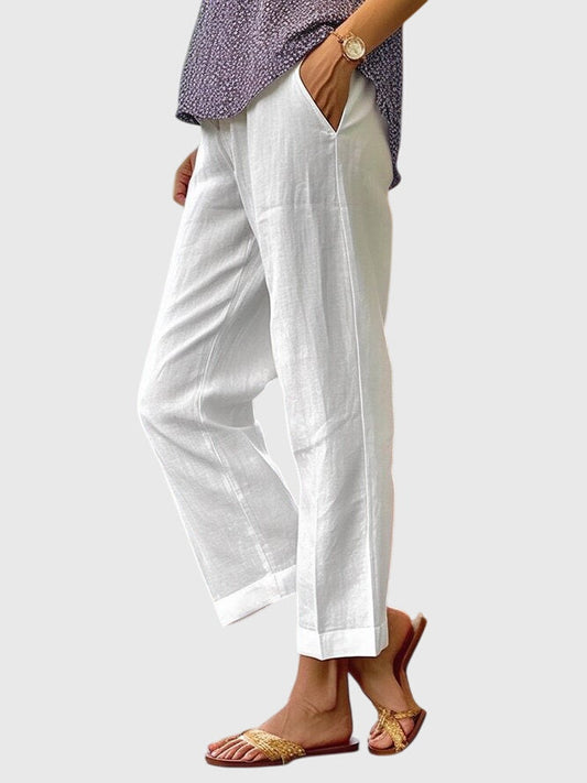 Sage | Sophisticated Cropped Linen Pants