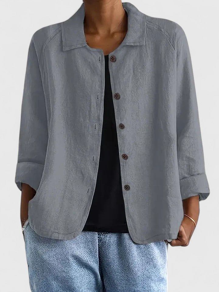 Amber | Relaxed Button Front Shirt