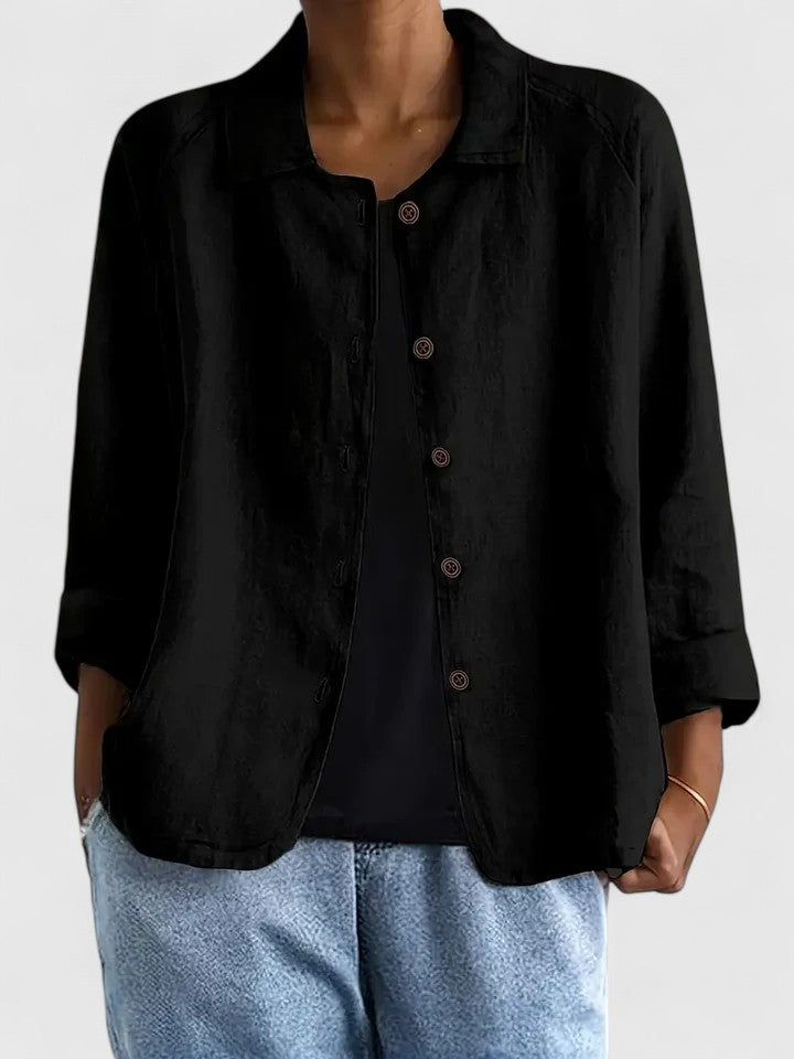 Amber | Relaxed Button Front Shirt
