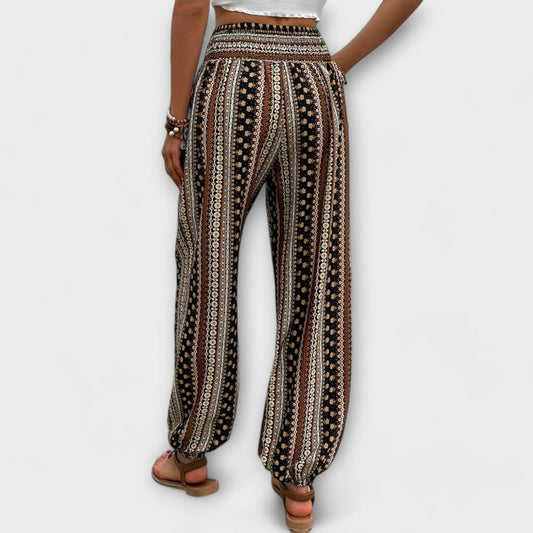 Luna | Comfortable Boho Print Wide-Leg Pants