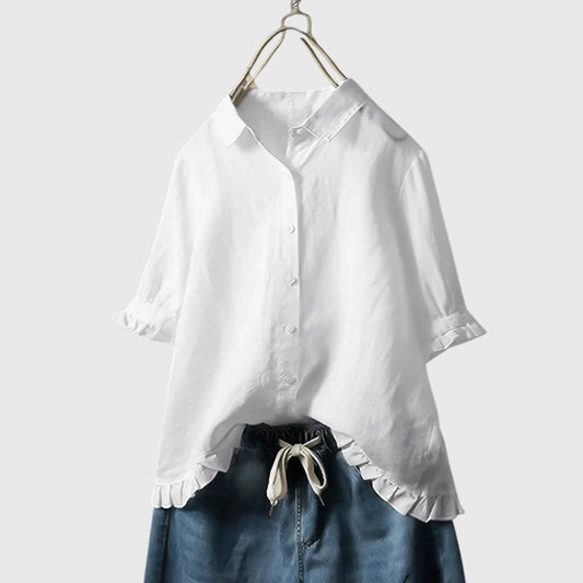 Piper | Elegant Ruffle Trim Shirt