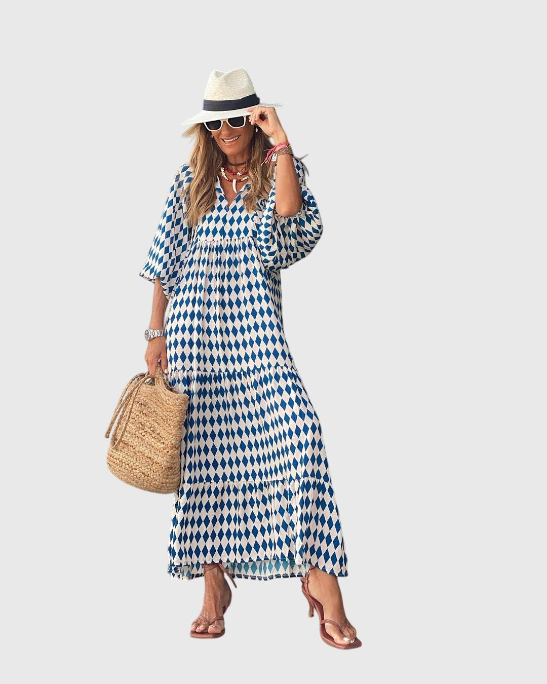 Leah | Printed  Boho Maxi Dress