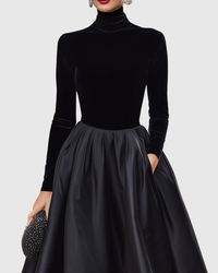 Violet | Elegant Velvet Midi Dress