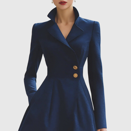 Scarlett | Tailored A-Line Coat Midi Dress