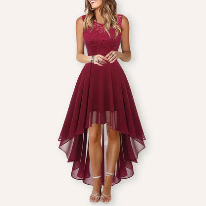 Morgan | Lace High Low Wedding Guest Dress