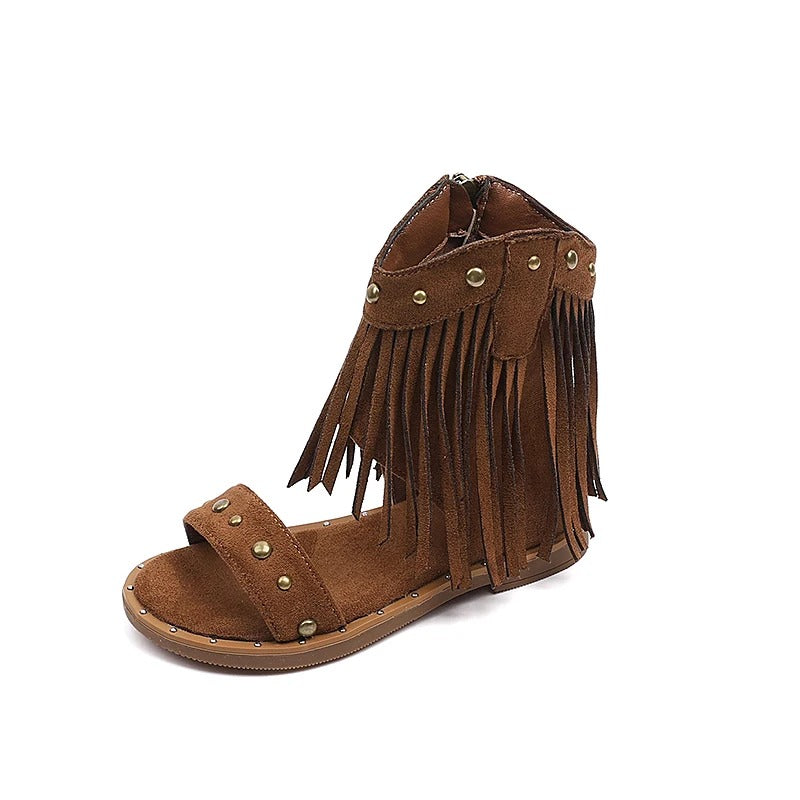Ava | Studded Flat Gladiator Sandal Boots