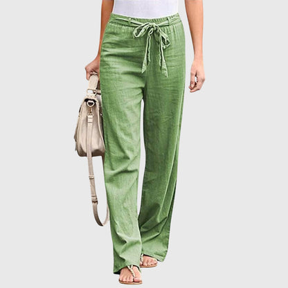 Brooklyn | Comfortable Tie Waist Straight Leg Pants