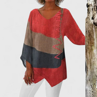 Iris | Comfortable Color Hem Tunic Top