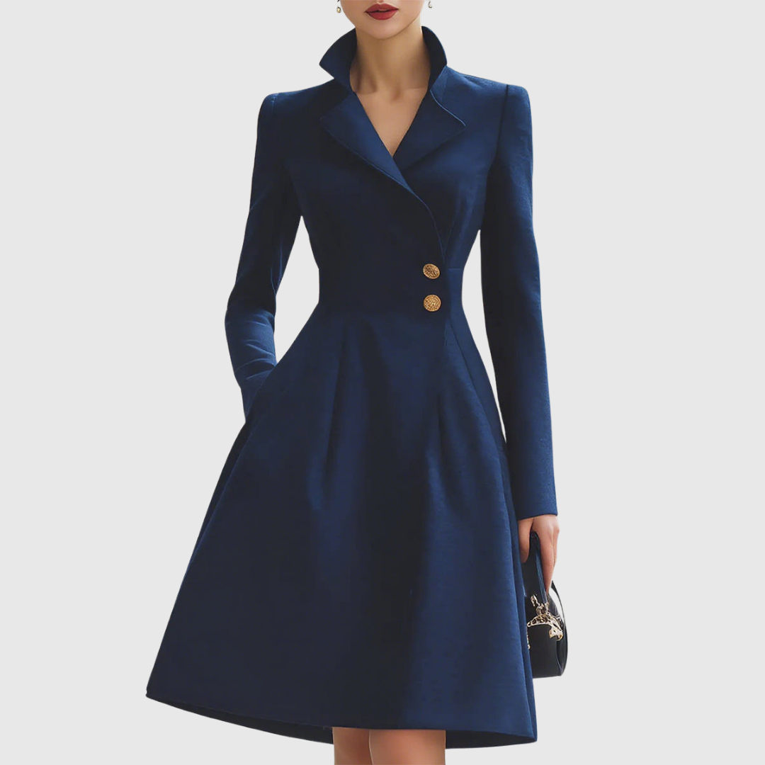 Scarlett | Tailored A-Line Coat Midi Dress