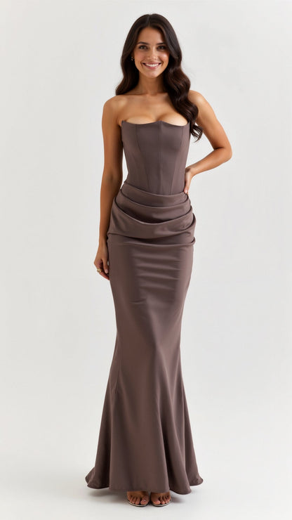 Ava | Corset Maxi Dress for Wedding Guest