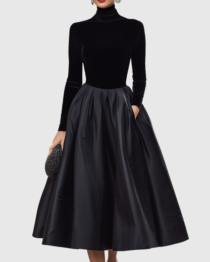 Violet | Elegant Velvet Midi Dress