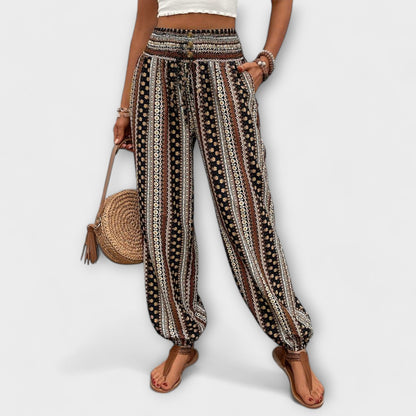 Luna | Comfortable Boho Print Wide-Leg Pants