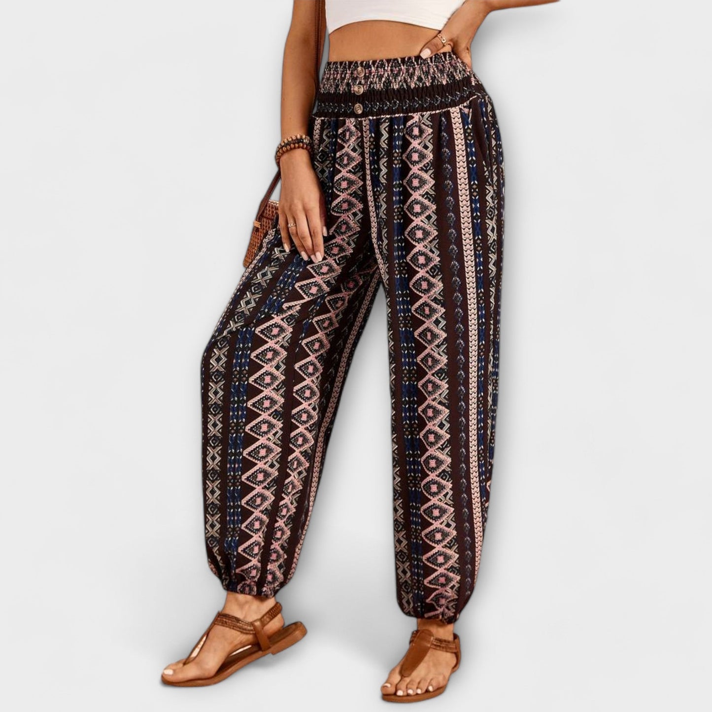 Luna | Comfortable Boho Print Wide-Leg Pants