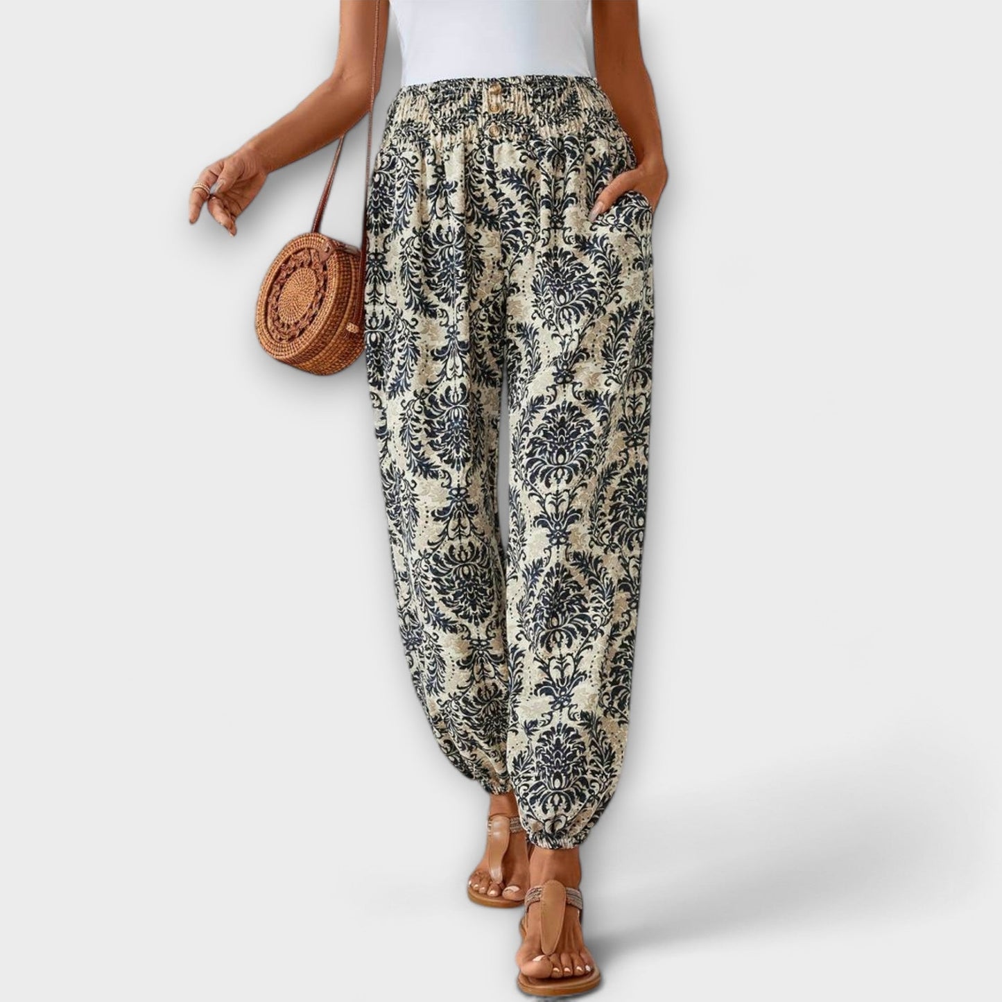 Luna | Comfortable Boho Print Wide-Leg Pants