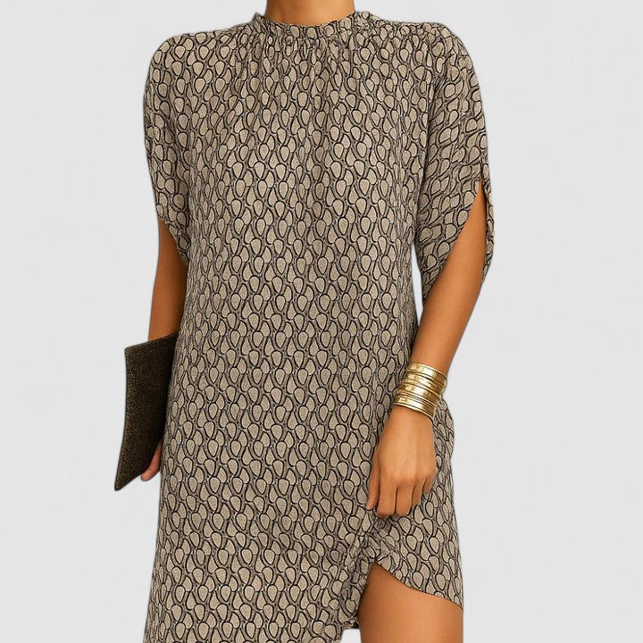 Skylar | Elegant Mock Neck Mini Dress