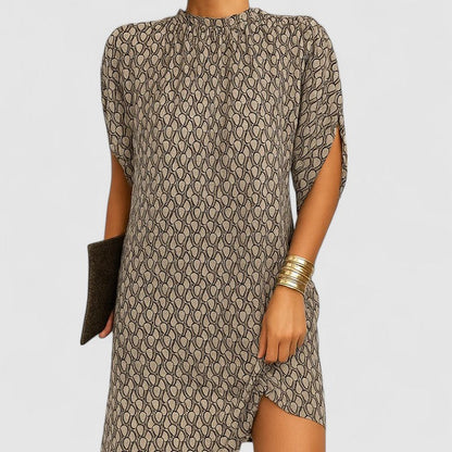 Skylar | Elegant Mock Neck Mini Dress