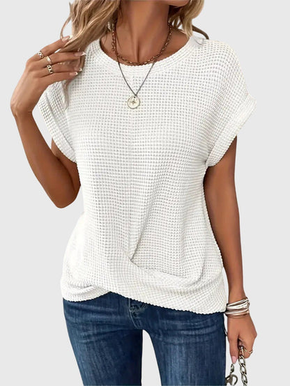 Scarlett | Sophisticated Knitted Top With Crew Neck