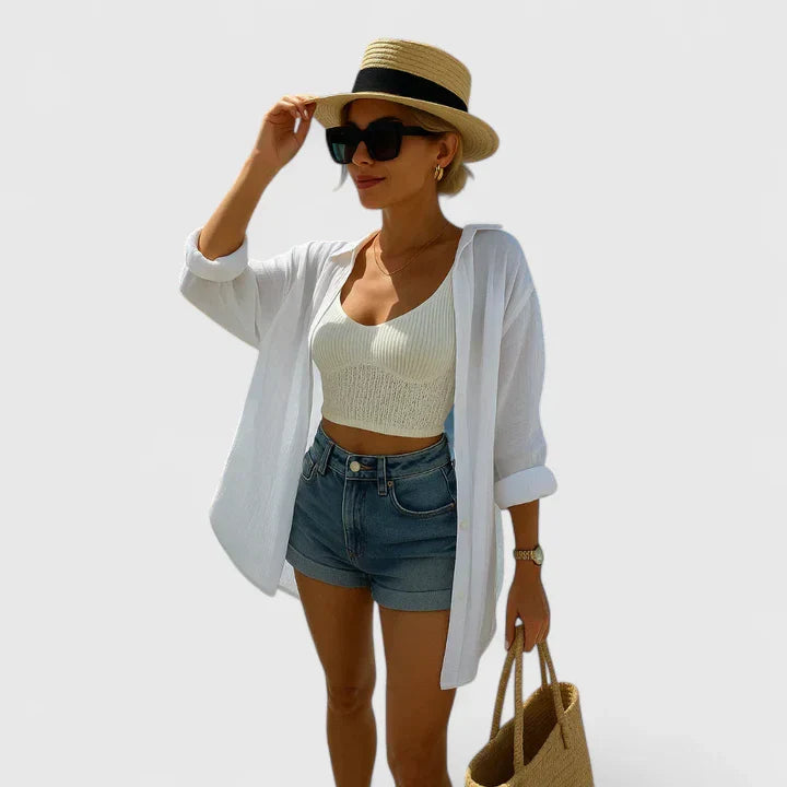 Xena | Evil Eye Back Oversized Blouse Shirt
