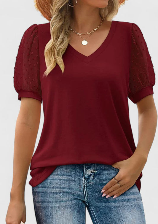 Stella | Elegant V-Neck Top Shirt
