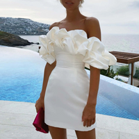 Reese | Off Shoulder Ruffle Mini Dress for Wedding Guest