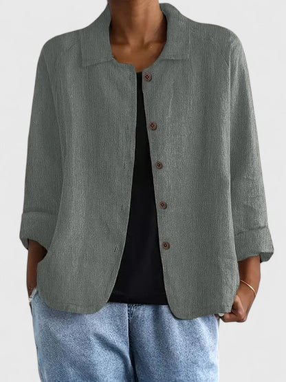 Amber | Relaxed Button Front Shirt