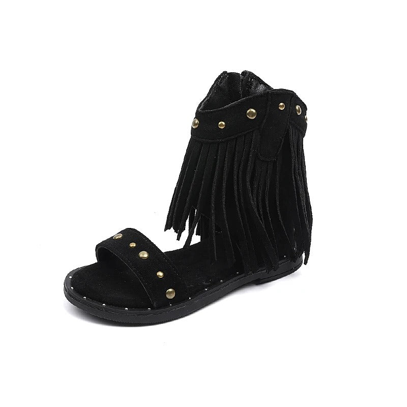 Ava | Studded Flat Gladiator Sandal Boots