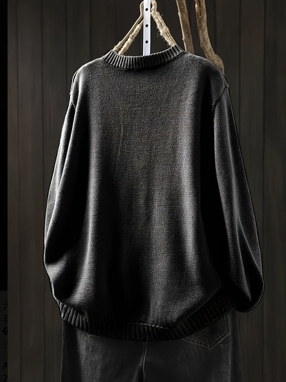 Lily | Multicolor Button Crew Neck Cardigan