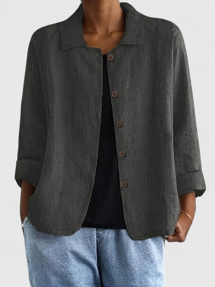 Amber | Relaxed Button Front Shirt