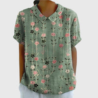 Jade | Floral Print Collared Blouse
