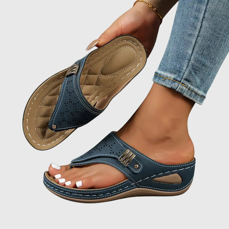 Luna | Orthopedic Thong Wedge Sandals