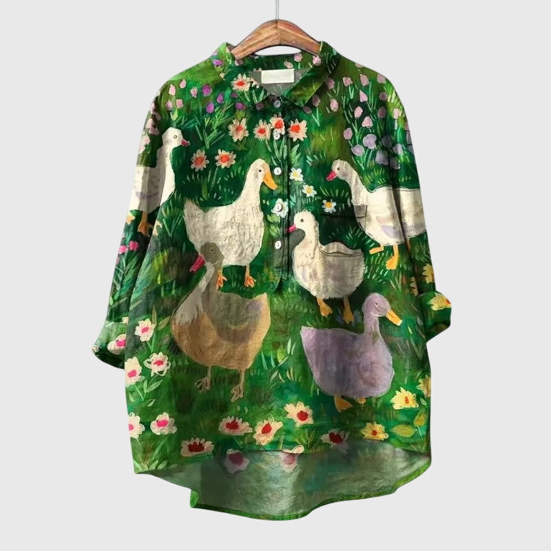 Jade | Animal Print Blouse Shirt