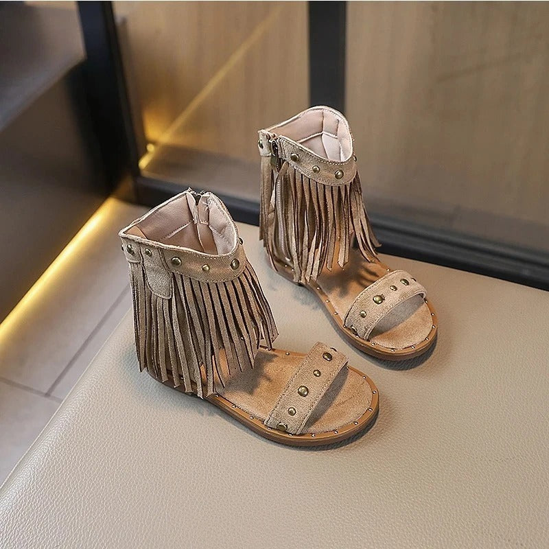 Ava | Studded Flat Gladiator Sandal Boots