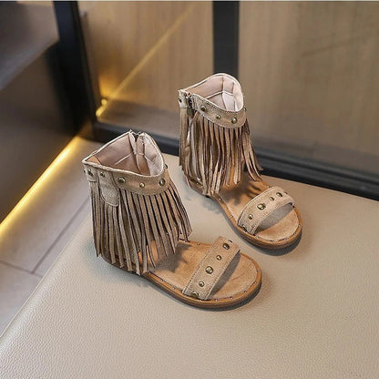 Ava | Studded Flat Gladiator Sandal Boots