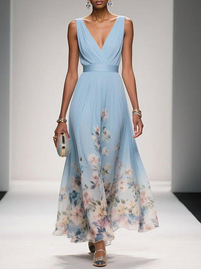 Lexi | Printed V Neck Wedding Guest Dress for Women