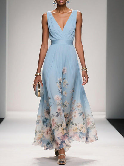 Lexi | Printed V Neck Wedding Guest Dress for Women