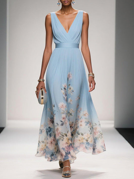 Lexi | Printed V Neck Wedding Guest Dress for Women