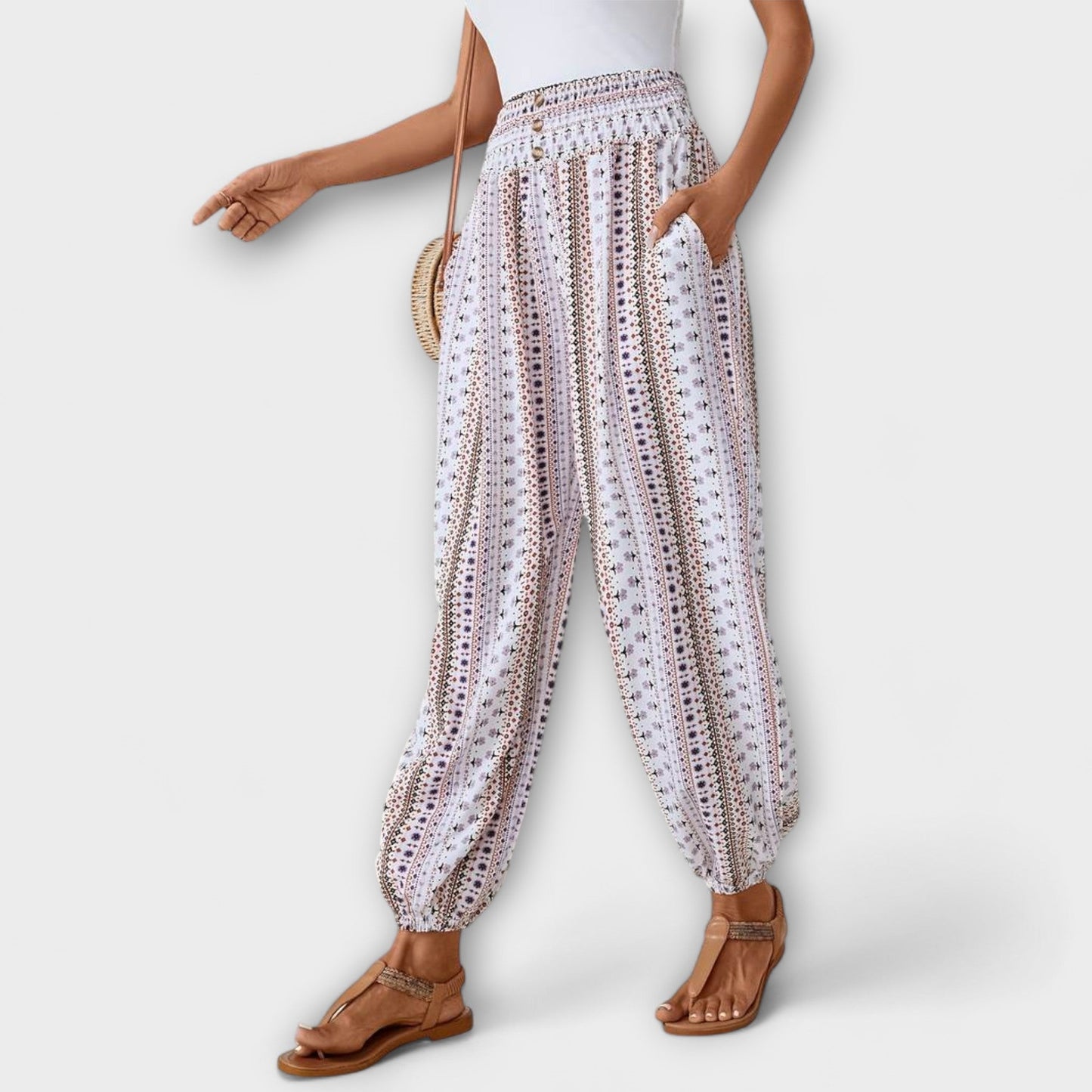 Luna | Comfortable Boho Print Wide-Leg Pants