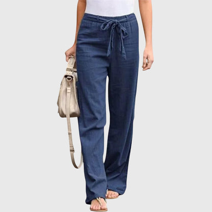 Brooklyn | Comfortable Tie Waist Straight Leg Pants