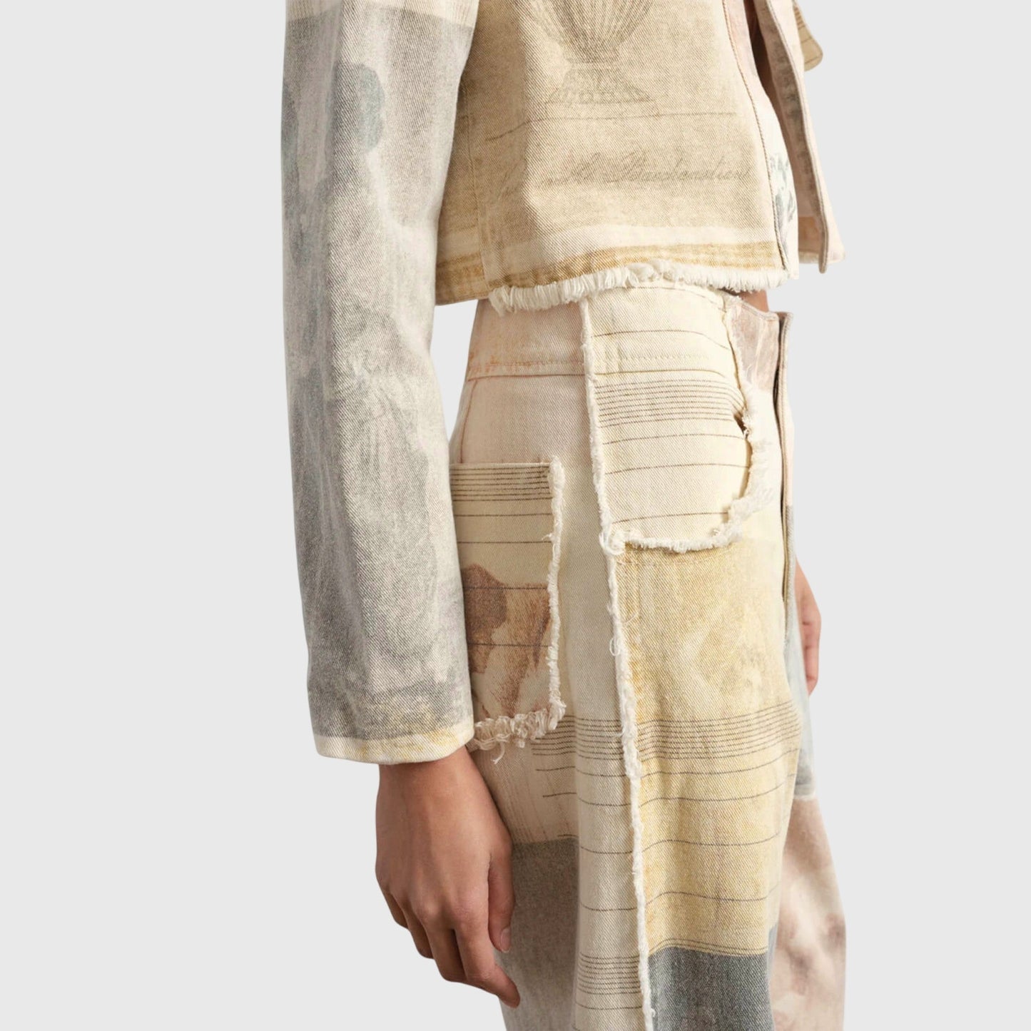 Peyton | Artistic Print Wide Leg Jeans