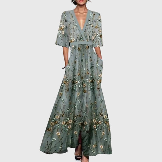 Megan | Elegant Floral Maxi Dress