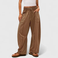 Hailey | Comfortable Stitch Baggy Wide Leg Pants